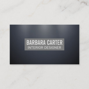 Sleek Dark Blue Subtle Gray Visitenkarte