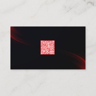 Sleek Dark Professional QR Code Networking Card Visitenkarte
