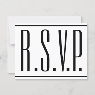 Sleek, Elegant, Event "R.S.V.P." Carte