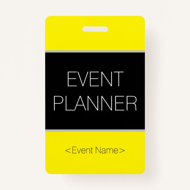 Sleek "EVENT PLANNER" Abzeichen Ausweis (Vorderseite)