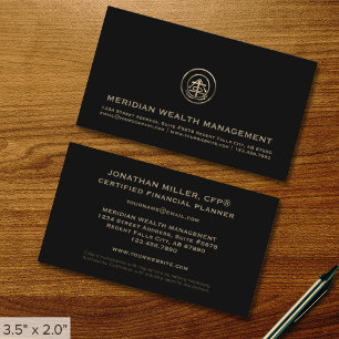 Sleek Financial Business Card Visitenkarte