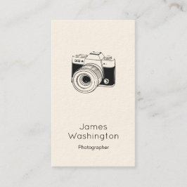 Sleek Flat Style Fotoshop Business Card Visitenkarte