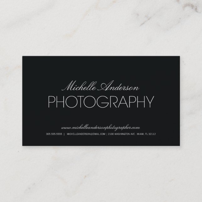 SLEEK FOTOGRAFIE | FOTOGRAFISCHE GESCHÄFTSKARTE VISITENKARTE (Vorderseite)