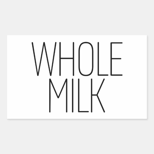 Sleek ganz Milk Rechteckiger Aufkleber (Vorderseite)