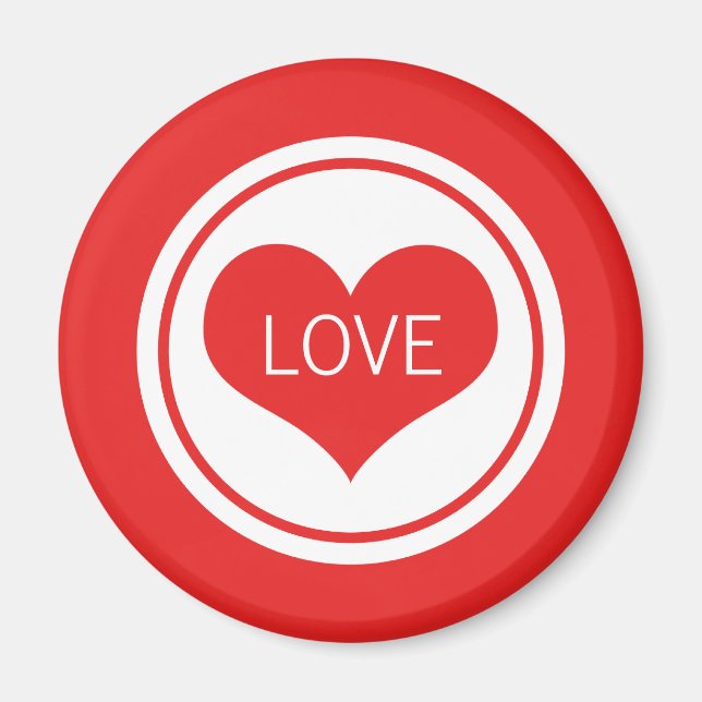 Sleek Heart Magnet, Red Magnet (Vorne)