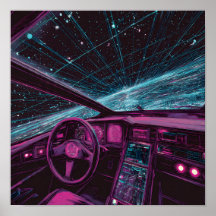 Sleek High-Tech Art: Digital Horizon Command Deck