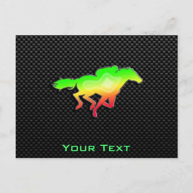 Sleek Horse Racing Postkarte (Vorderseite)