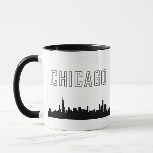 Sleek Icone Chicago Skyline Mug (Gauche)