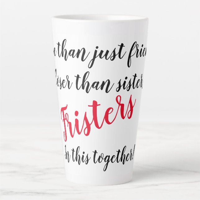 Sleek Latte Tasse für deine beste Freundin/Freundi (Vorderseite)