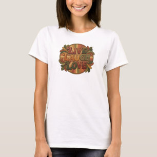 Sleek LIVE LAUGH LOVE 2D Maßanfertigung T-Shirt