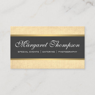 Sleek Luxe Muster Gold Trim Visitenkarte