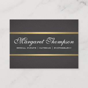 Sleek Luxe Muster Gold Trim Visitenkarte