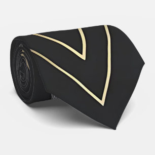 Sleek Metallic Black Neck Tie Krawatte