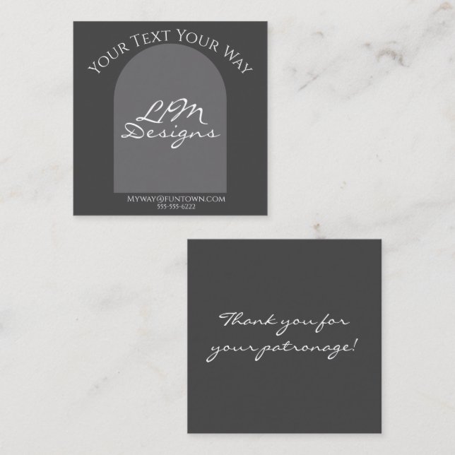 Sleek Minimalist Begleitkarte (Vorne/Hinten)