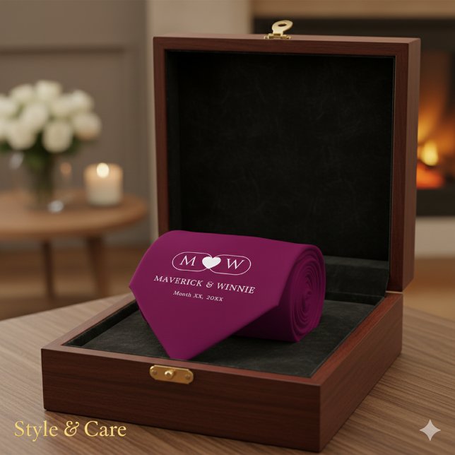 Sleek Minimalist Modern Wedding Burgundy Krawatte (Sleek Minimalist Modern Wedding Burgundy Neck Tie)