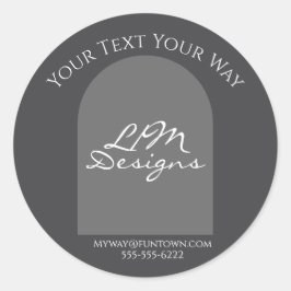 Sleek Minimalist Runder Aufkleber