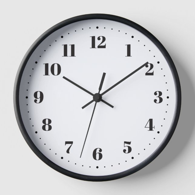 Sleek Minimalistisch Wall Clock ⏰ modern und stilv Uhr (Vorderseite)