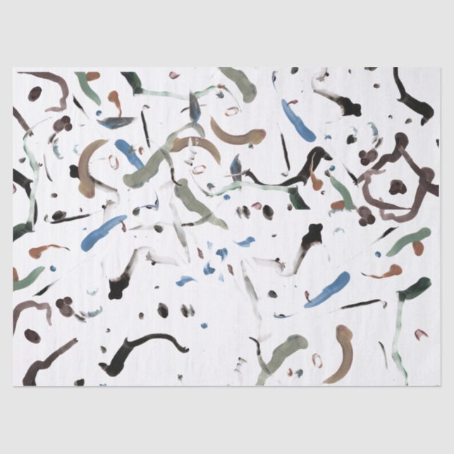 Sleek Modern Abstraktes Tissue Paper Seidenpapier (Vorderseite)