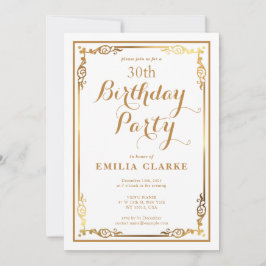 Sleek Modern Birthday Party Einladungen für Erwach