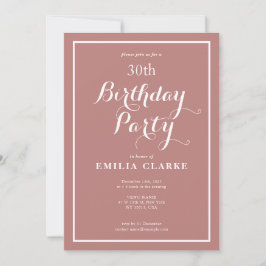 Sleek Modern Birthday Party Einladungen für Erwach