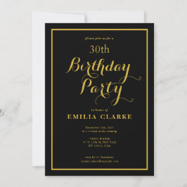 Sleek Modern Birthday Party Einladungen für Erwach