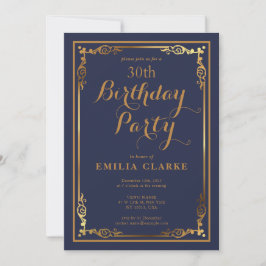 Sleek Modern Birthday Party Einladungen für Erwach