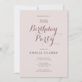 Sleek Modern Birthday Party Einladungen für Erwach