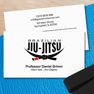 Sleek modern brasilianisch Jiu-Jitsu Professor Visitenkarte