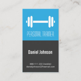 Sleek Modern Fitness Personal Trainer Weichen Visitenkarte