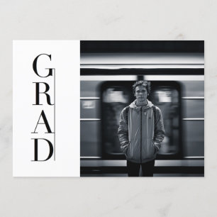 Sleek & Modern Grad   PARTY FOTO Einladung