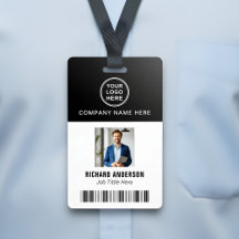 Sleek Moderner Mitarbeiter Foto Name Balken Code A