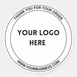 Sleek monochrome Logo-Labels Runder Aufkleber