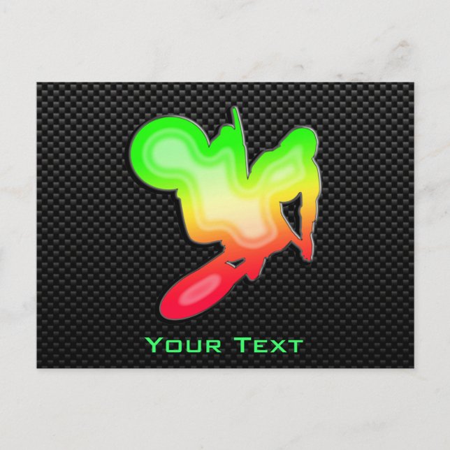 Sleek Motocross Whip Postkarte (Vorderseite)