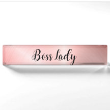 Sleek Pink Striped Boss Lady