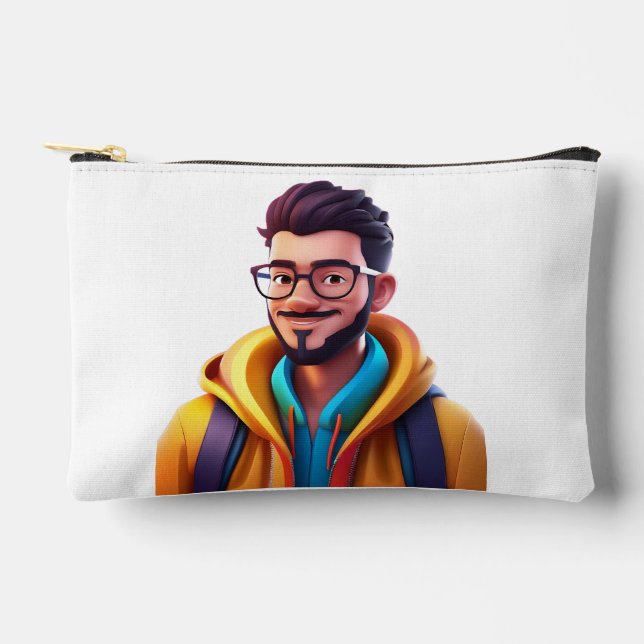 "Sleek Pouch Bag mit einzigartigem Design" Zubehörtasche (Vorderseite)