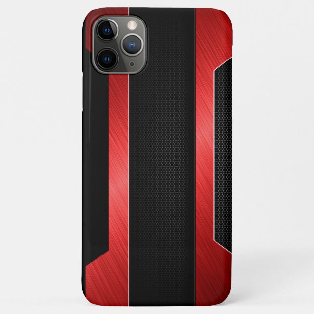 Sleek Red Metal Case-Mate iPhone Hülle (Rückseite)