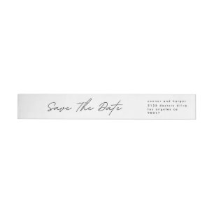 Sleek Romance Schwarz Save the Date weiß Wr