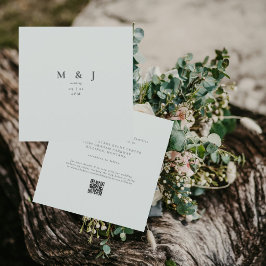 Sleek & Simple Modern Sage Square Wedding Einladung