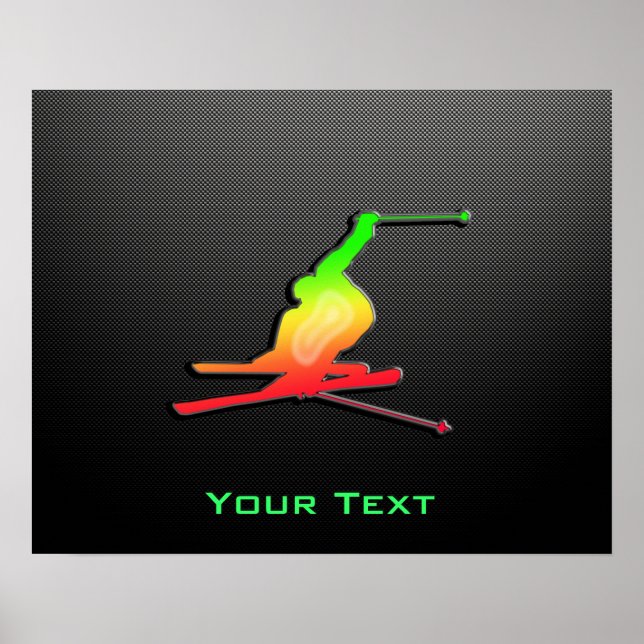 Sleek Snow Skiing Poster (Vorne)