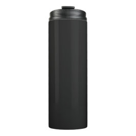 Sleek Solid Black Thermal Tumbler for Hot Drinks Thermosbecher