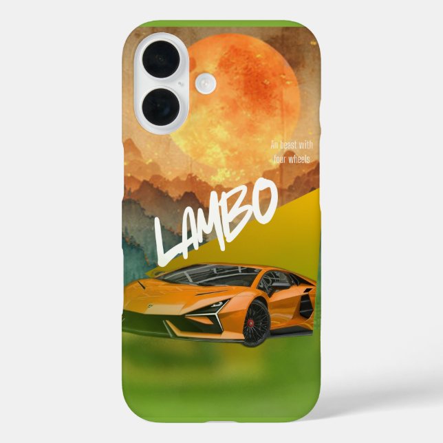 Sleek Sports Car Phone Case - Dauerhafte, stilvoll (Rückseite)