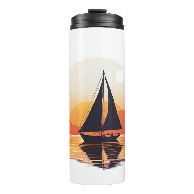 Sleek Stainless Steel Thermal Tumbler Thermosbecher (Vorderseite)