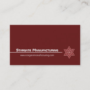 Sleek Star Business Card, Maroon Visitenkarte