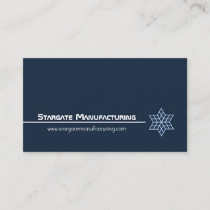 Sleek Star Business Card, Navy Blue Visitenkarte