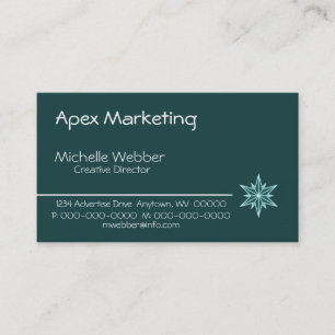 Sleek Sternexplosion Business Card, Aquamarin Visitenkarte