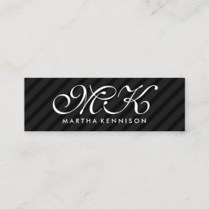 Sleek Stripes Corporate Mini Visitenkarte