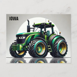 Sleek Tractor Iowa Postkarte