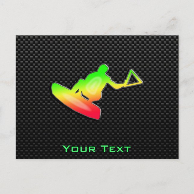 Sleek Wakeboarder Postkarte (Vorderseite)