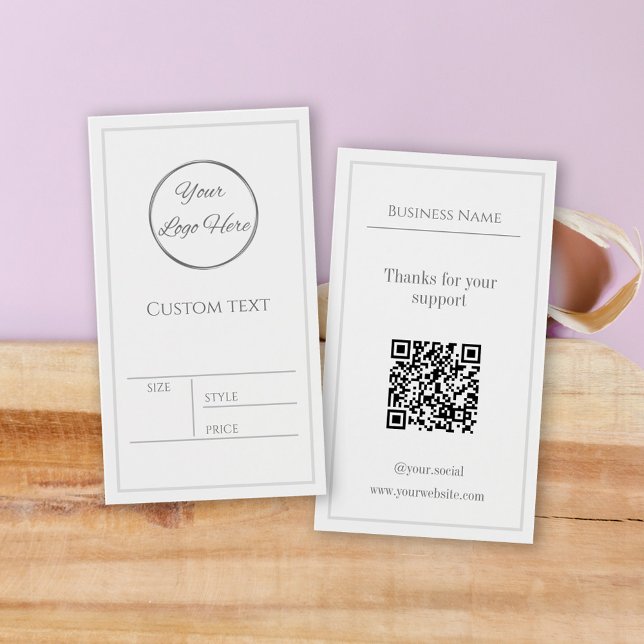 Sleek white mit Logo-Produktpreis (Von Creator hochgeladen)