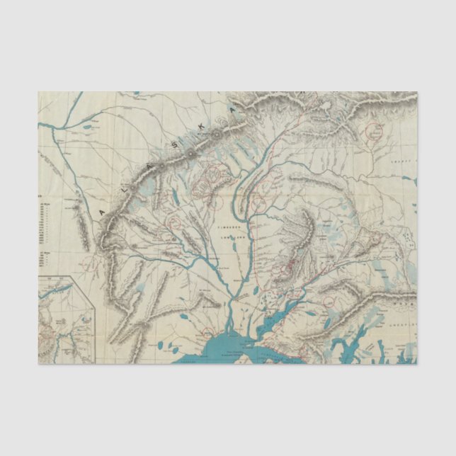 Sleems Karte von Mittelalaska Seidenpapier (Vorderseite)